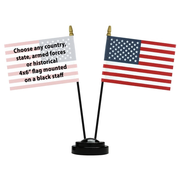 Diplomat Desk Set w/ 1 Additional Flag