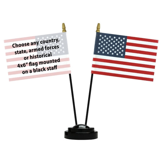Diplomat Desk Set w/ 1 Additional Flag