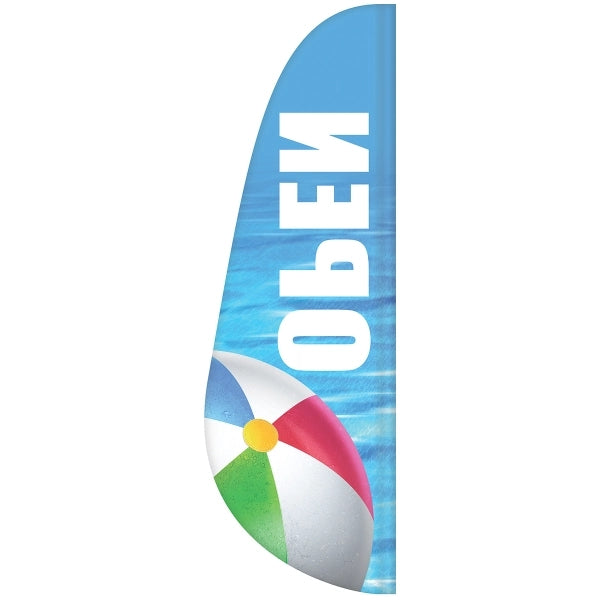 3' x 10' Custom Single Reverse Feather Flag