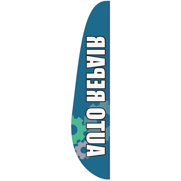 3' x 15' Custom Single Reverse Feather Flag