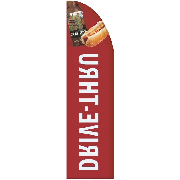 3' x 12' Custom Single Reverse Half Drop Flag
