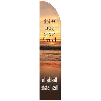 3' x 15' Custom Single Reverse Half Drop Flag