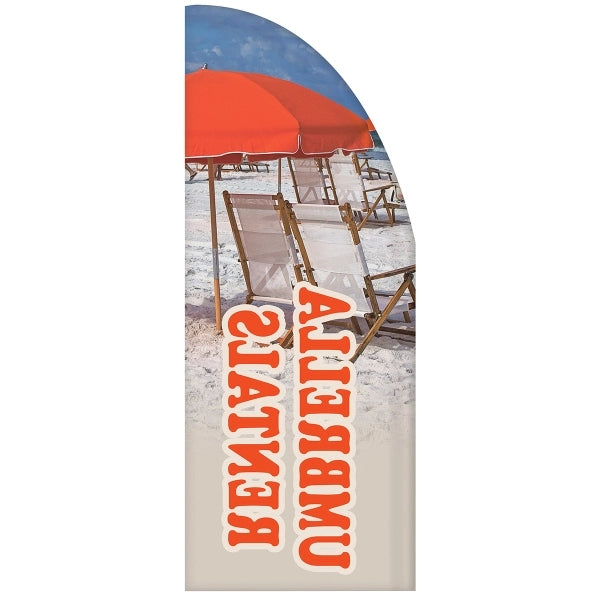 3' x 8' Custom Single Reverse Half Drop Flag