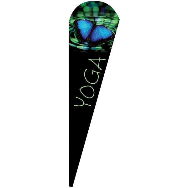 3' x 12' Custom Single Reverse Teardrop Flag