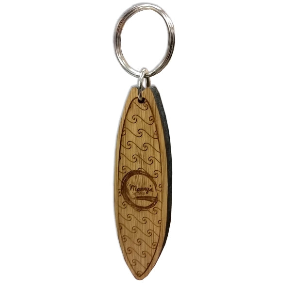 Custom Laser Etched Bamboo Keychain