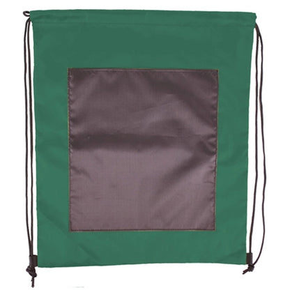 Large Front Pocket Dual Color Drawstring Backpack