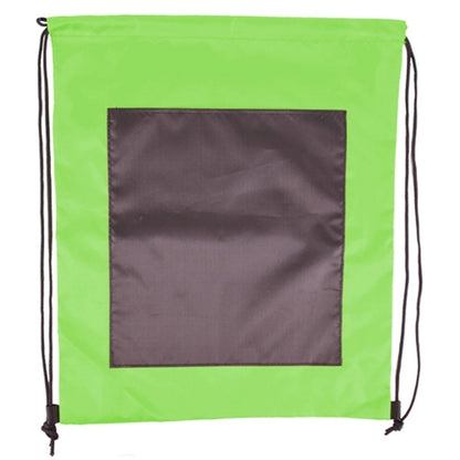 Large Front Pocket Dual Color Drawstring Backpack