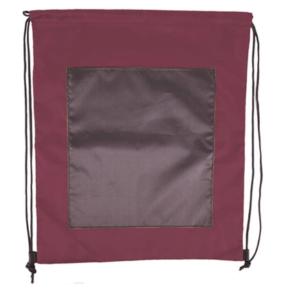Large Front Pocket Dual Color Drawstring Backpack
