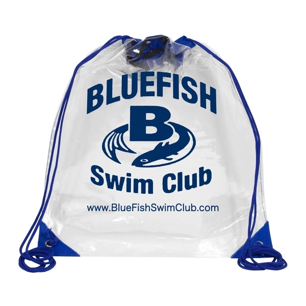 13"Wx16"H - "EVEREST" Tall Clear Drawstring Cinch Pack Backp
