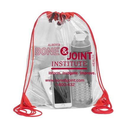 Everest Tall Clear Drawstring Cinch Pack Backpack