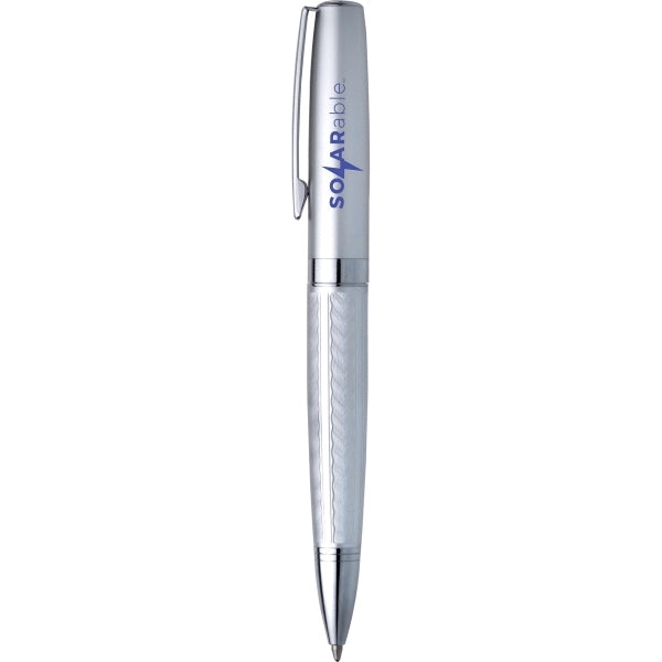 Sleek Brass Twist Ballpoint
