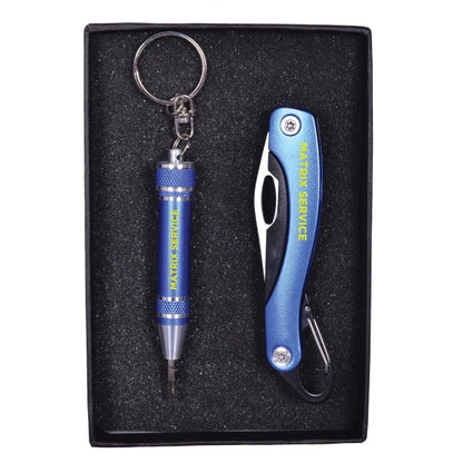 Screwdriver Keychain and Carabiner Pocket Knife Set