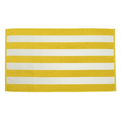 Premium Cabana Striped Terry Velour Beach Towel