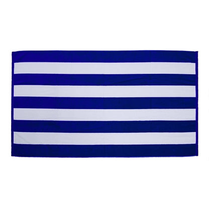 Premium Cabana Striped Terry Velour Beach Towel