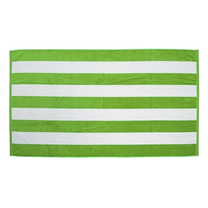 Premium Cabana Striped Terry Velour Beach Towel