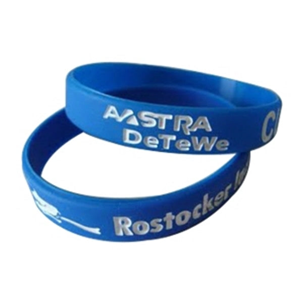 Custom Debossed Colorfilled Silicone Wristbands