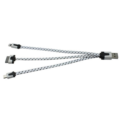 Trio charging cable for Apple phone 4/5/6/6+ and Android