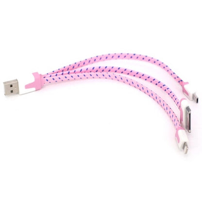 Trio charging cable for Apple phone 4/5/6/6+ and Android