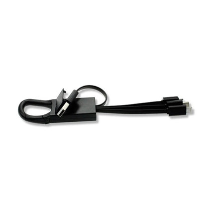 Universal 3 in 1 USB charging cable with Carabiner Hook