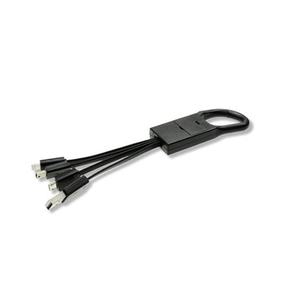 Universal 3 in 1 USB charging cable with Carabiner Hook