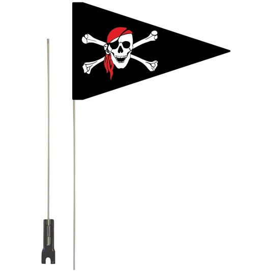 12" x 18" Double Sided PVC Bike Flag w/ Pole & Bracket