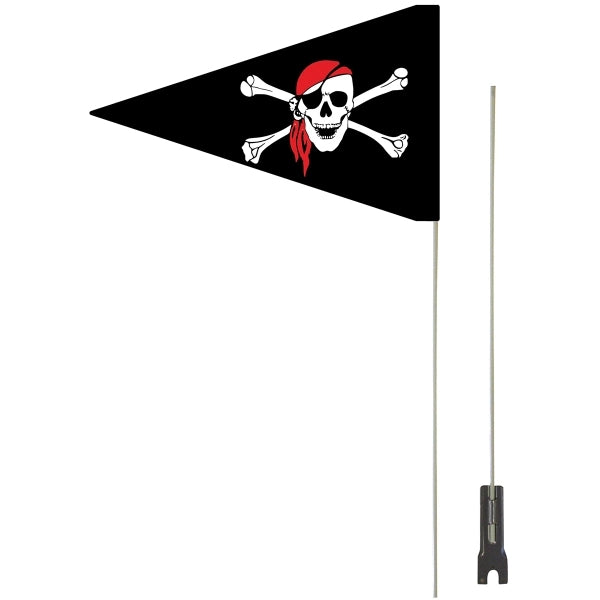12" x 18" Double Sided PVC Bike Flag w/ Pole & Bracket