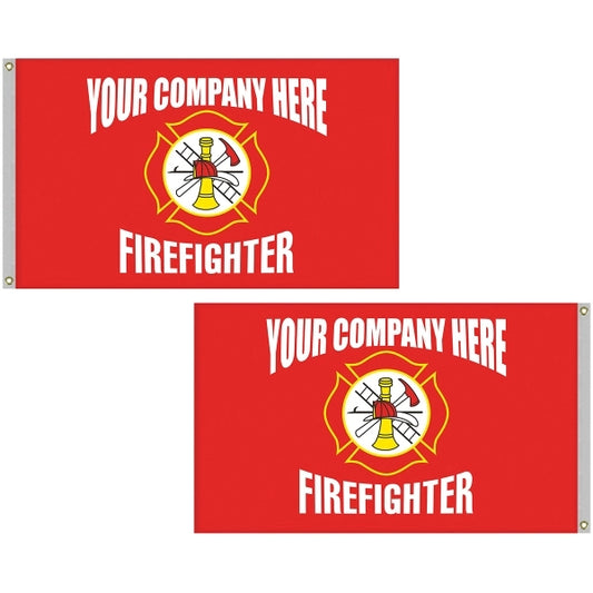 3' X 5' Firefighter Double Sided Knitted Polyester Flag