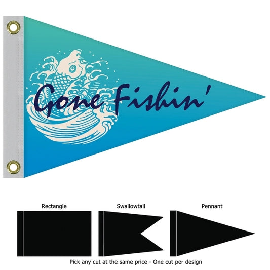 12" X 18" Single Reverse Nylon Boat Flags