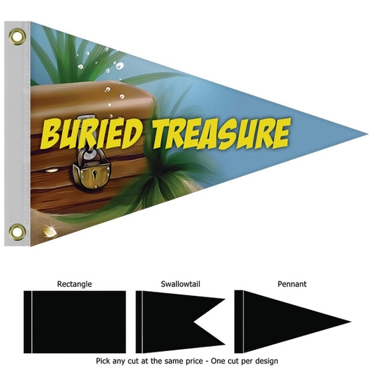 16" X 24" Single Reverse Nylon Boat Flags