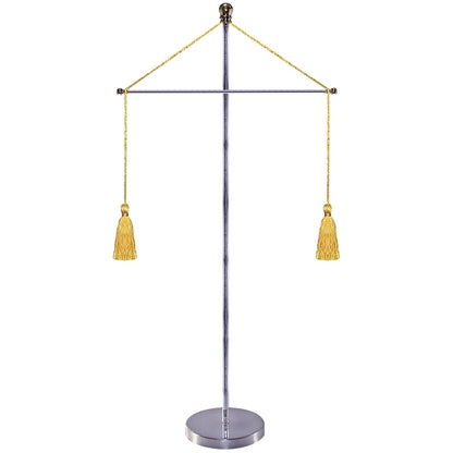 11-19.7" Metal Telescopic Flagpole w/ One Banner
