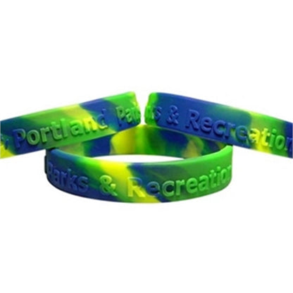 Custom Embossed Silicone Wristbands-A