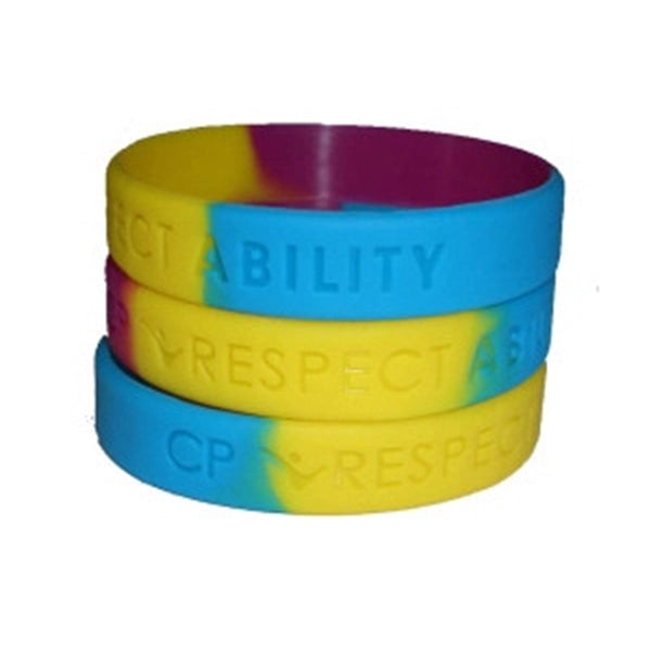 Debossed Silicone Wristband Bracelet-A