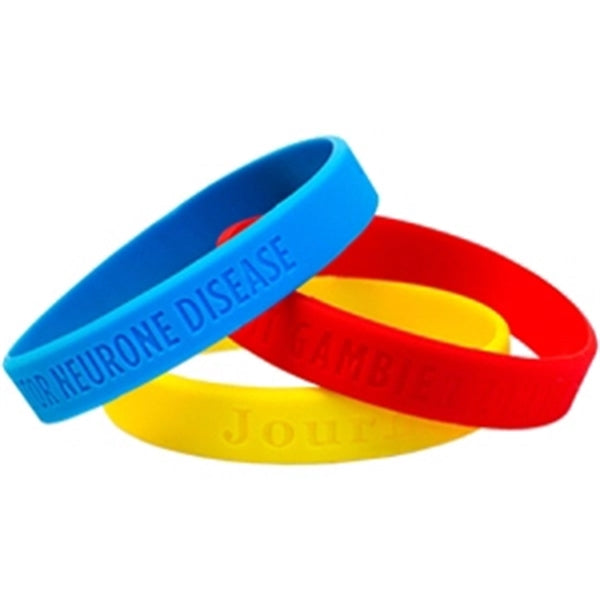 Debossed Silicone Wristband Bracelet-A