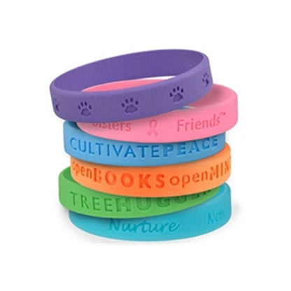 Debossed Silicone Wristband Bracelet-Arm