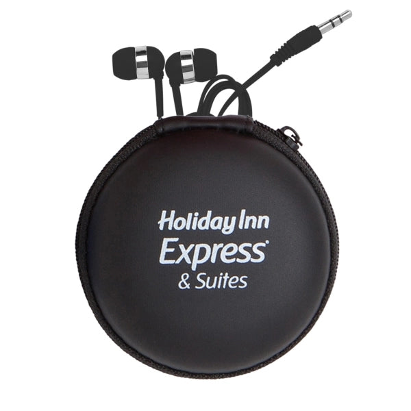 Round Eva Case with Color Matching Earphones