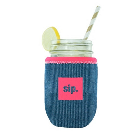 Jar Kaddy Denim with Bias Trim