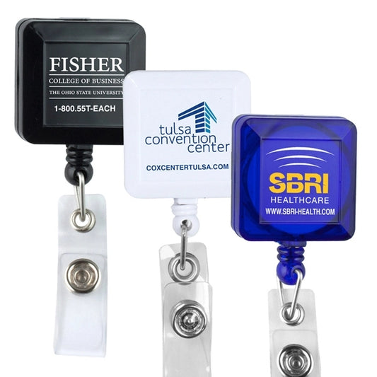 30" Cord Square Retractable Badge Reel