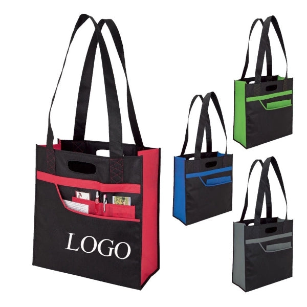 4 Pockets Non-Woven Shopper Tote Bag