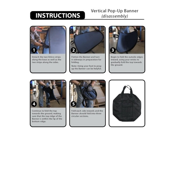 39.37" x 66.9" Vertical Pop-Up Banner