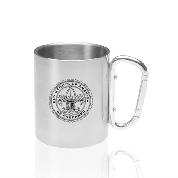 10 oz. Carabiner Handle Stainless Steel Mug