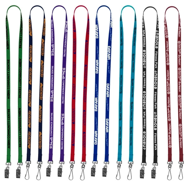 Culver 3/8" Width Dual Attachment Silkscreen Polyester Lanya