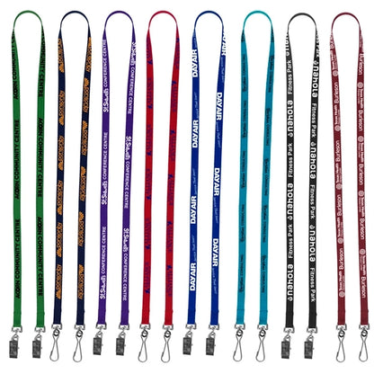 Culver 3/8" Width Dual Attachment Silkscreen Polyester Lanya