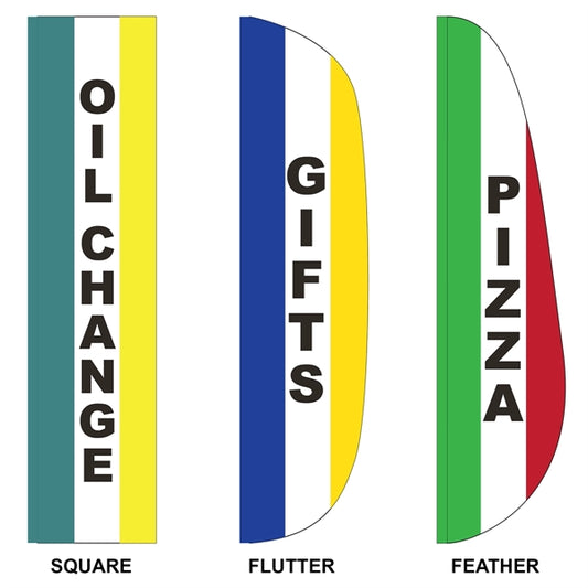 3' x 15' Custom Message Feather Flag