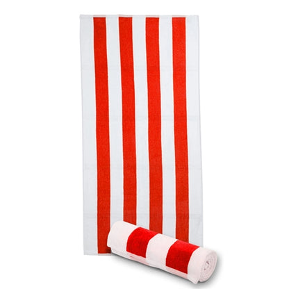 30x60 Terry Velour Cabana Stripe Beach Towels