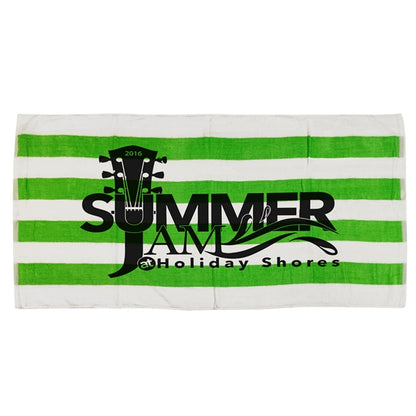 30x60 Terry Velour Cabana Stripe Beach Towels