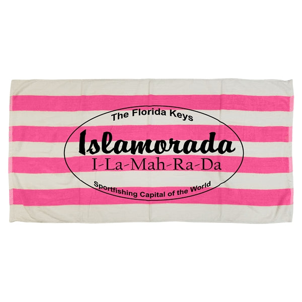 30x60 Terry Velour Cabana Stripe Beach Towels