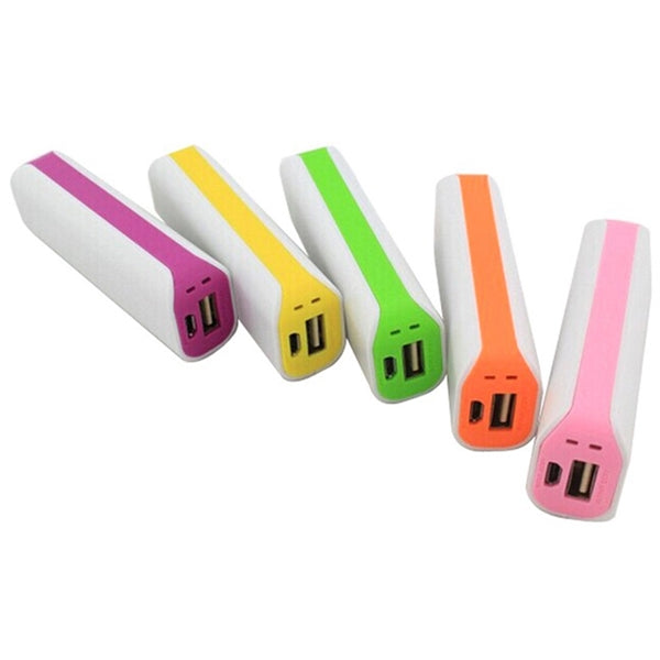 2600mAh White and Pastel Power Bank