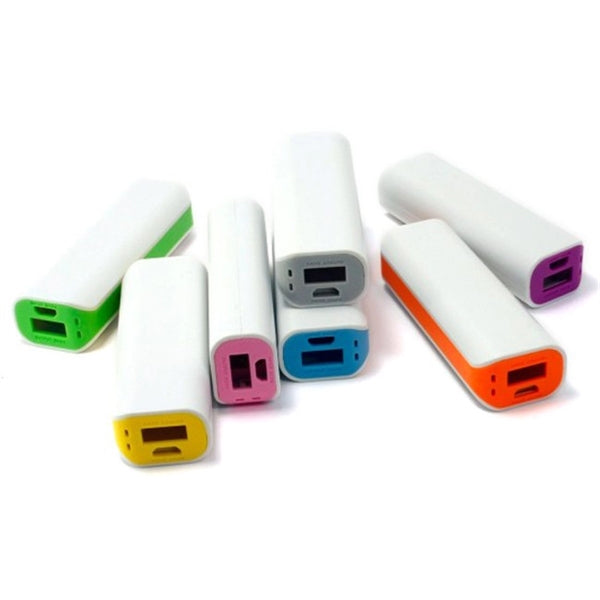 2600mAh White and Pastel Power Bank