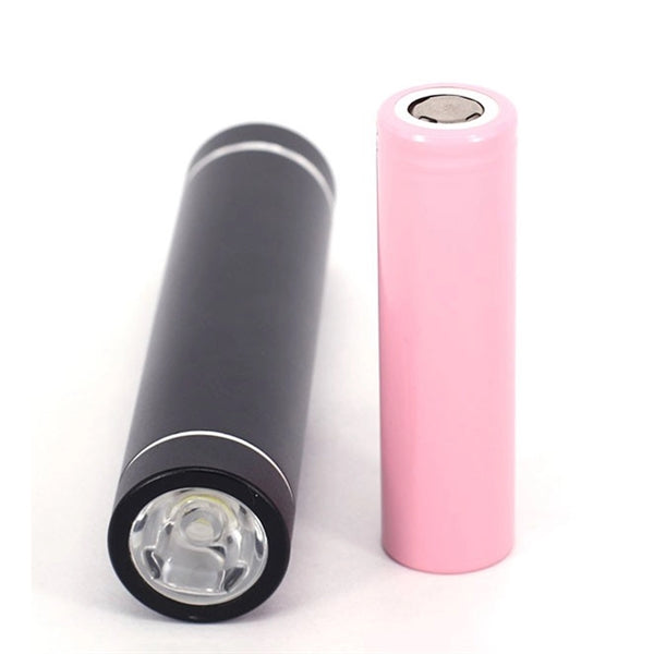 2600 mAH Anodized aluminum power bank with built-in LED