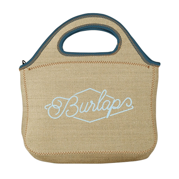 Klutch Burlap Neoprene Lunch Bag